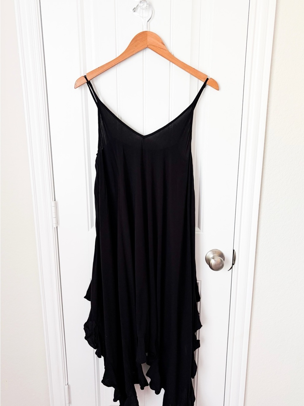 Bleu Rod Beattie Handkerchief Hem Cover Up Sleeveless Black Size Small